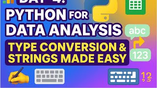 Day-4: Python for Data Analysis — Type Conversion, Input, and Strings (Beginner-Friendly)