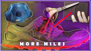 DIY Altra thru-hiking shoe repair and blister hack on the go [One Patch repairs trail running shoes]