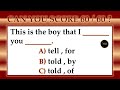 60 English Grammar Quiz | Verb Forms  v1 v2 v3 English | Conjugation Of Verbs | No.1 Quality English