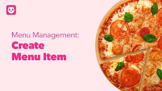Menu Management: Create Menu Item