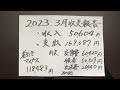 定年退職地方公務員、2023.3収支報告