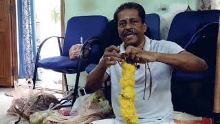 ஆயுத பூஜை - கைவினை மலர் மாலை கட்டுவது எப்படி  Ayutha pooja-Handicraft making flower Garland PART -I