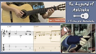 The Legend of Ashitaka / Princess Mononoke (Guitar) [Notation + TAB]