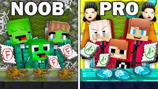 Mikey NOOB vs JJ PRO Squid Game Family SCHOOL in Minecraft - Maizen