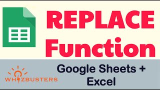 REPLACE TEXT with another in Google Sheets and Excel using REPLACE function