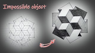impossible shapes 3D Arrows(How to draw? Step-by-Step, super easy!)