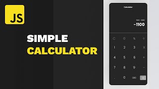 Make Simplest Calculator using HTML, CSS and JS | Simple JavaScript Projects | Goose
