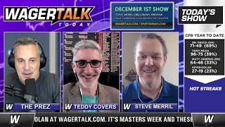 Daily Free Sports Picks | College Basketball Picks and NFL Week 13 Preview on WagerTalk Today | 12/1