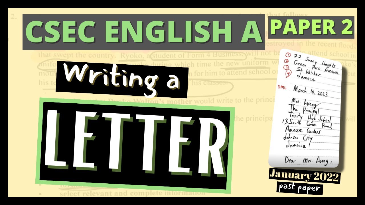 CSEC English A Paper 2: Letter Writing (Expository Writing) - YouTube