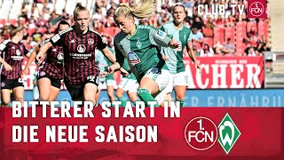 Keine Punkte für die Clubfrauen | Highlights | 1. FC Nürnberg - SV Werder Bremen