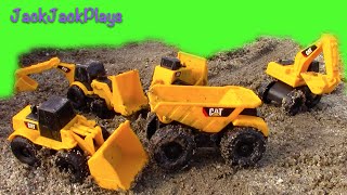Construction Toys for Kids! | CAT Mini Machines UNBOXING + PLAY  | JackJackPlays