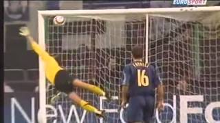 Hugo Almeida vs Inter, 2003. You can hear the ball being kicked.