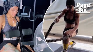 Blac Chyna shows off ripped physique while working out after drastic body transformation