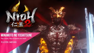 NIOH 2 BOSS - Minamoto no Yoshitsune | NG++, No Damage, Sword