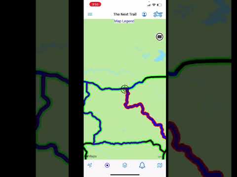 The Next Trail ATV/Snowmobile Trail app uses colors to distinguish different types of trails.