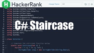 [C#] HackerRank - Staircase