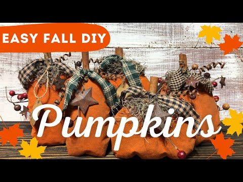 Easy Primitive Diy Pumpkins Youtube