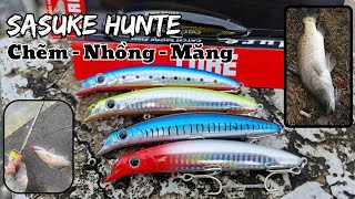 MỒI CÂU CÁ CHẼM SASUKE HUNTER 10CM/18GRAM | Cá giả câu lure cá Nhồng,Măng,Chéc | Đồ Câu Cá T3 |