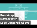 Bootstrap Navbar with Logo Centered Above Navbar