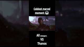 Coldest Marvel moment 🥶All Avengers VS Thanos 4K #shorts #marvel #avengers #endgame