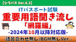 【語呂合わせ無/BGM無】ITパスポート 重要用語 聞き流し「網羅編」【シラバスVer.6.3/2024年10月以降適用】#itパスポート #ゆっくり #作業用 #dx #itパスポート試験 #it