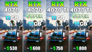 RTX 4070 vs RTX 4070 SUPER vs RTX 4070 Ti vs RTX 4070 Ti SUPER - Test in 8 Games