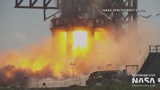 SpaceX Starship booster test ends with engine explosion