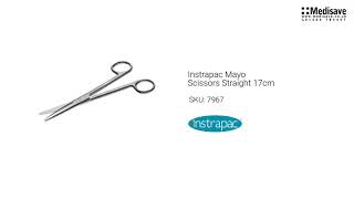 Instrapac Mayo Scissors Straight 17cm 7967