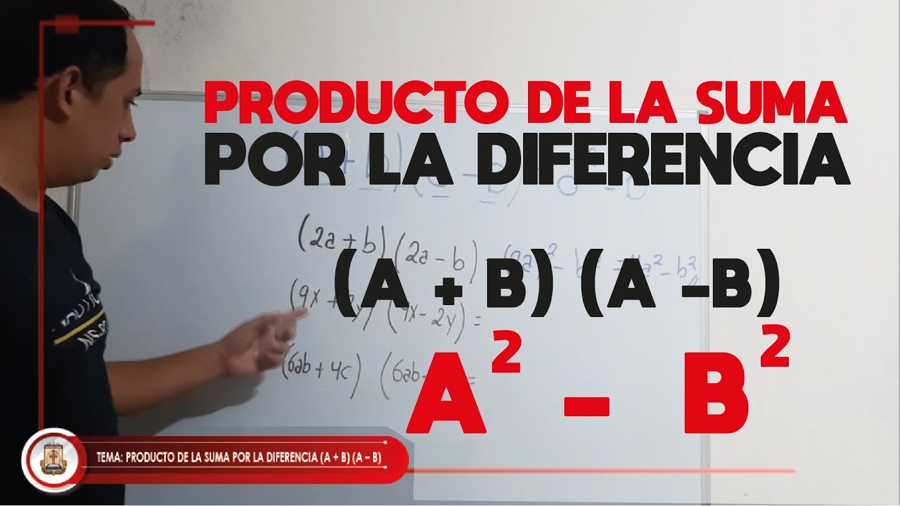 PRODUCTO DE LA SUMA POR LA DIFERENCIA (A + B) (A – B) - YouTube