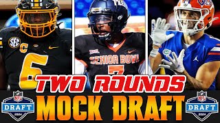 TWO ROUND 2024 NFL Mock Draft | Post Senior Bowl