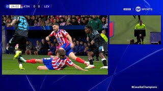 Pablo Barrios RED CARD | Atlético Madrid vs Leverkusen 0-0 Highlights | Champions League 2024/25