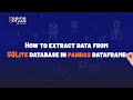 How to extract data from SQLite database in pandas dataframe