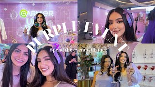 A magical purple event 💜 GRW+ Garnier event 🎀💜💕☂️ تلاقيت مع أعز ممتلة عندي في الحفلة 😍