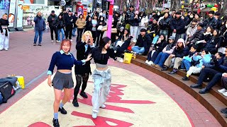 [STREET ARTIST] MAJESTY \u0026 GROOVIBE. INTERACTIVE HONGDAE BUSKING. 250225.