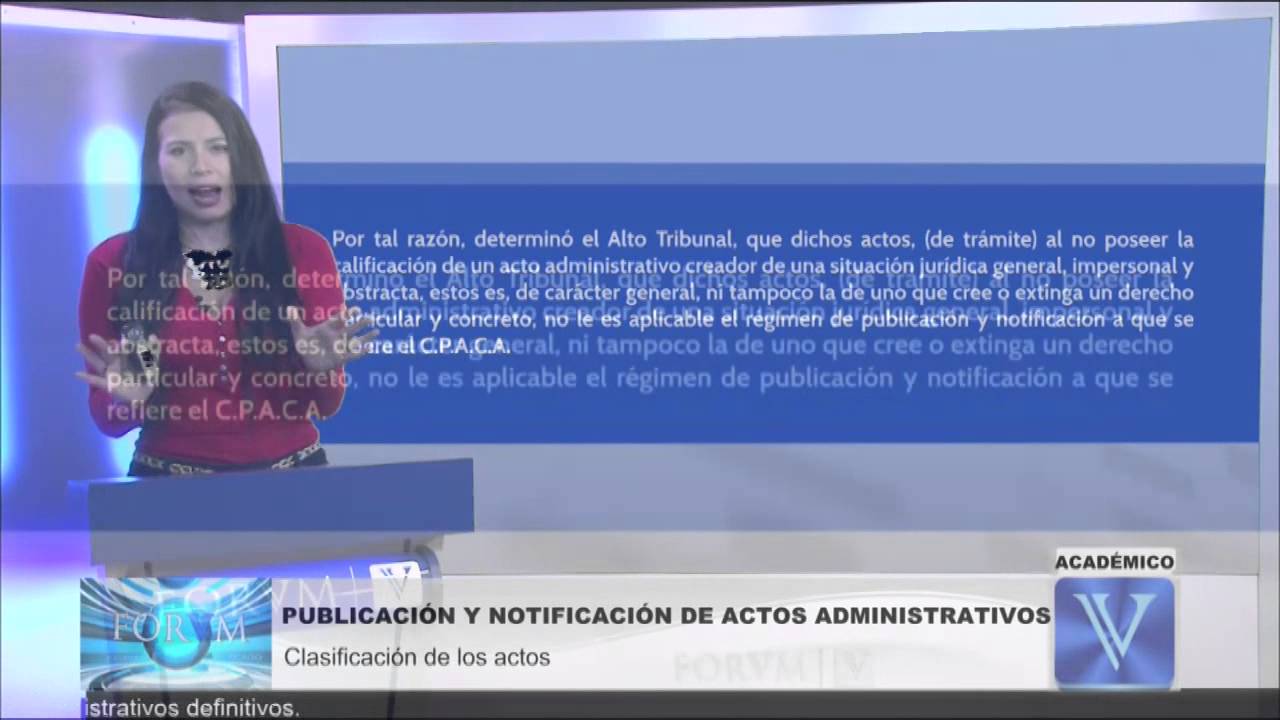 Publicación Y Notificación De Los Actos Administrativos Definitivos ...