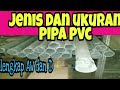 JENIS DAN UKURAN PIPA PVC