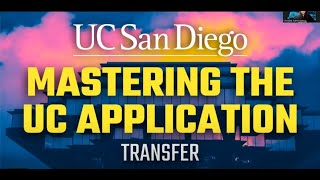 Transfer - Mastering the UC Application Webinar