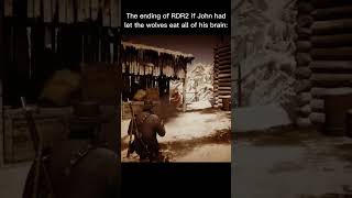 The ending of RDR2 if John had let the wolves eat all of his brain: #shorts #rdr2 #roadto5ksubs