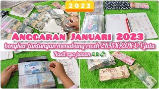 BUDGETING AWAL TAHUN 2023 || ANGGARAN JANUARI 2023 \u0026 BONGKAR TANTANGAN MENABUNG || HASILNYA JUTAAN💸❓