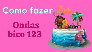 Ondas em chantininho com bico 123 da Wilton