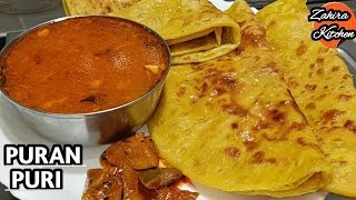 Puran puri with Kadhi Recipe | Puran puri recipe | Zahira Kitchen |