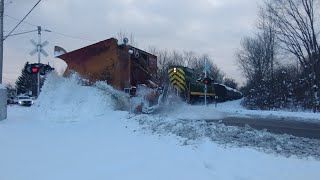 Buffalo Southern railroad 4212 c424 plowing throw snow EX DH snow plow