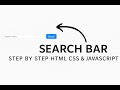 Create a Working Search Bar Using HTML, CSS & JavaScript | Step-by-Step Tutorial for Beginners