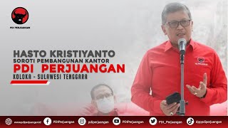 Hasto Soroti Pembangunan Kantor PDI Perjuangan Kolaka Libatkan Generasi Muda