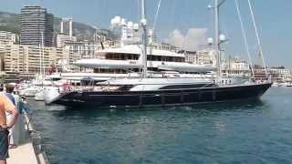 The US$ 40,000,000 sailing yacht Melek, owned by Turkish billionaire Turgay Ciner, in Monaco