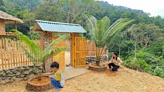 Process of decorating the farm gate, harvesting agricultural products to sell at the market