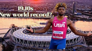 Noah Lyles greatest attempt to the men’s 200m world record #trackandfield #viral #athlete #noahlyles