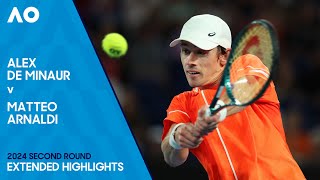 Alex de Minaur v Matteo Arnaldi Extended Highlights | Australian Open 2024 Second Round