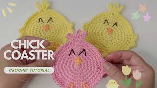 Easy Crochet Chicken Coaster Tutorial - Easter Decorations