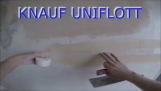 Knauf Uniflot (mieszanie masy i wklejanie flizeliny) + Obsadzanie narożnika aluminiowego na gips